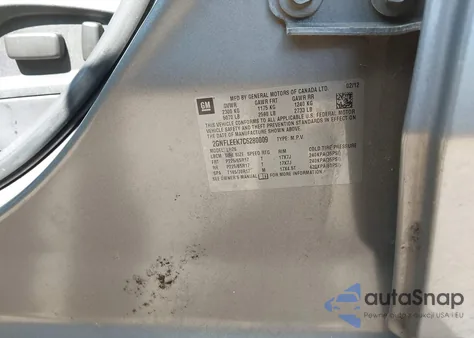 2012 Chevrolet Equinox Lt z USA, uszkodzony, nr VIN 2GNFLEEK7C6280009